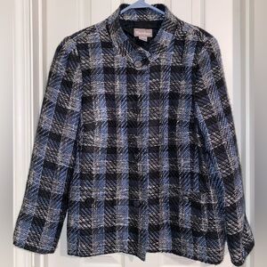 TanJay Blue and Black Checkered Blazer